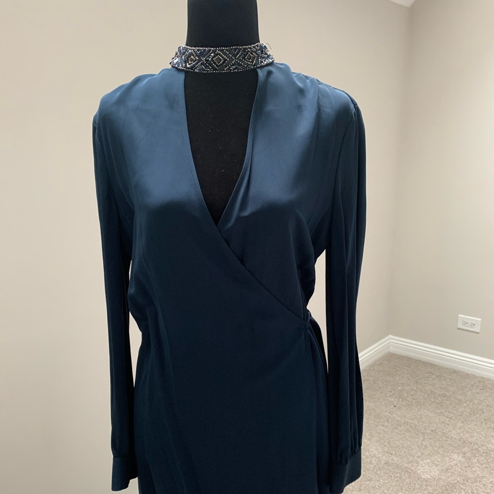 Haute Hippie Wrap Dress with beaded color